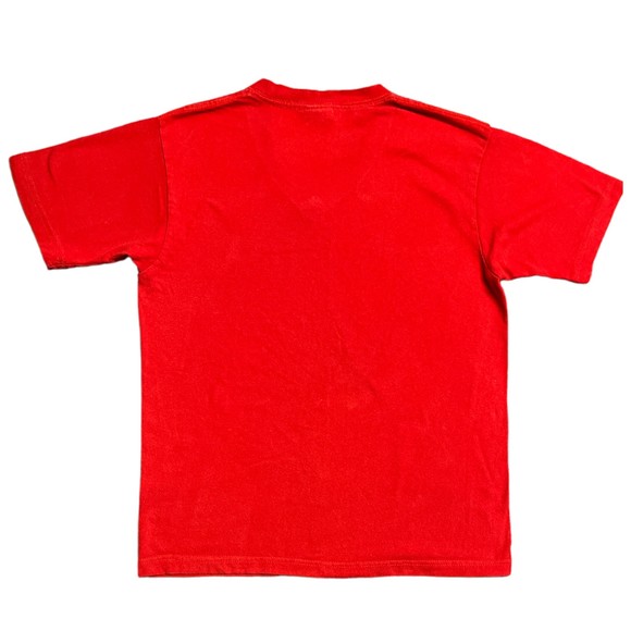 John Son Men V-Neck Short Sleeve Basic T Shirt Size Small Red Cotton - Picture 2 of 5